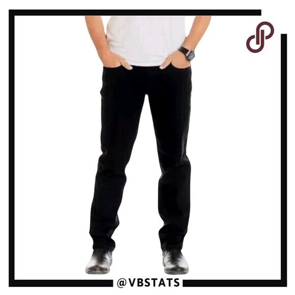 The Perfect Jean Athletic Fit Stealth Black Denim Men’s Size 35W x 28L - Picture 1 of 7